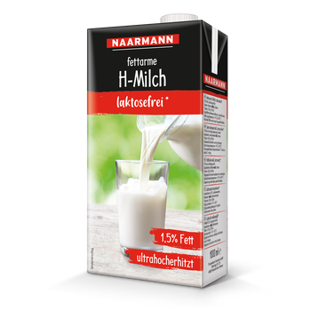 H-Milch 1,5 % laktosefrei - Packshot