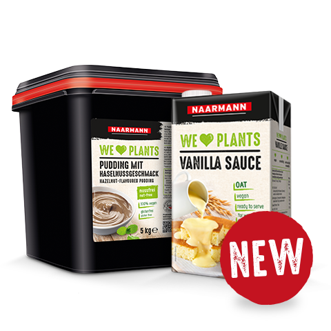 Hazelnut-flavoured Pudding and Vanilla Sauce