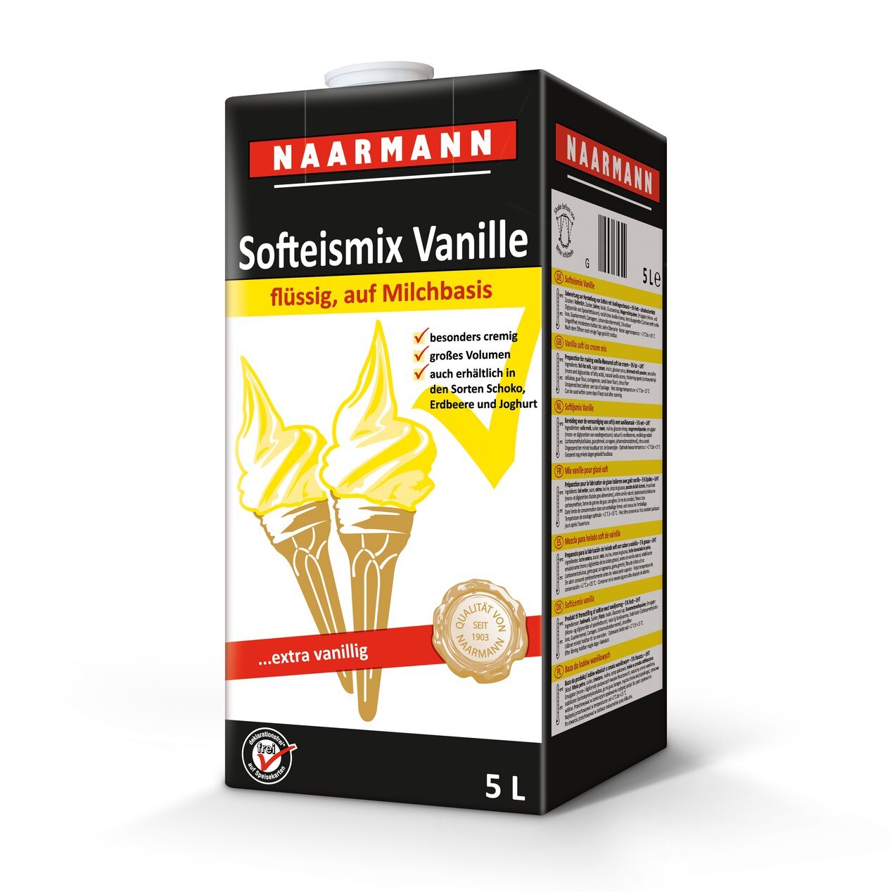 Soft-serve ice cream mix, vanilla