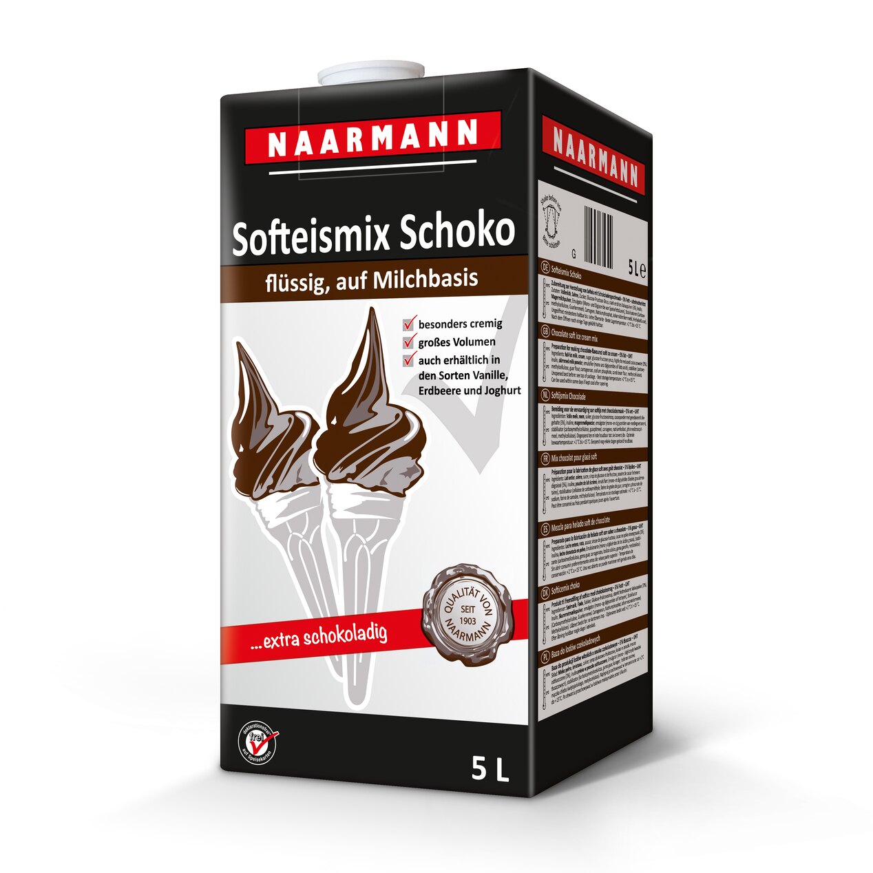 Soft-serve ice cream mix, chocolate