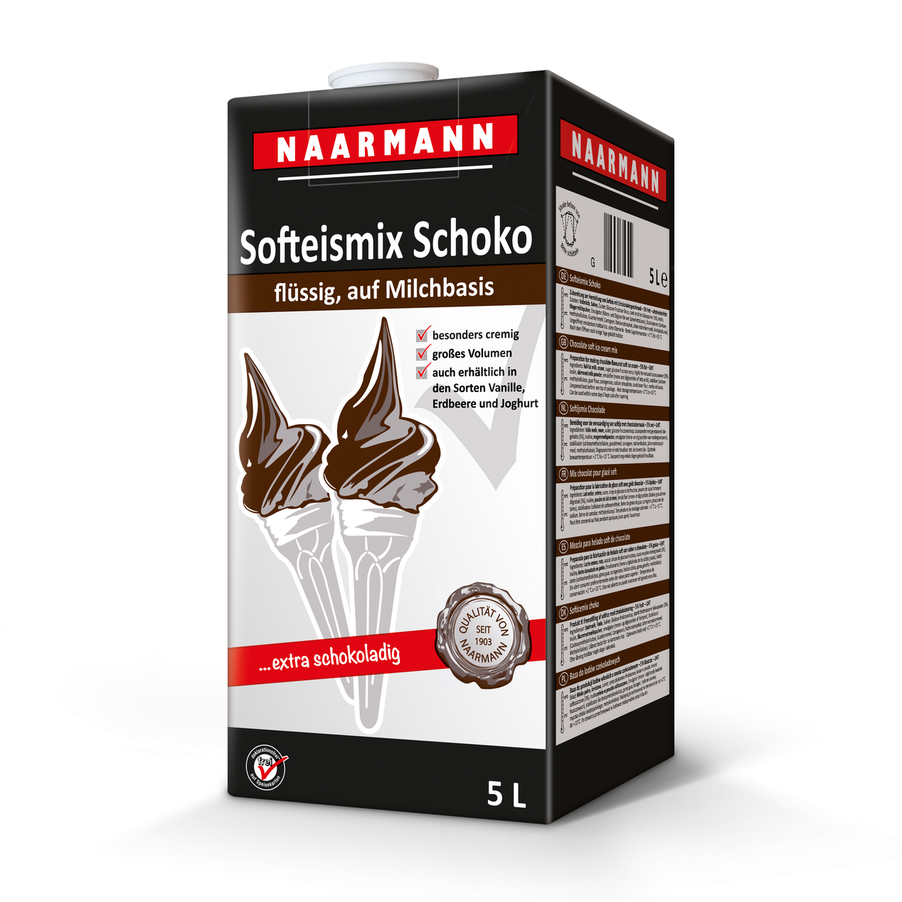 Soft-serve ice cream mix, chocolate