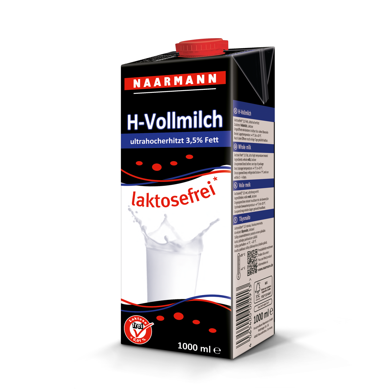H-Milch 3,5 % laktosefrei | Naarmann