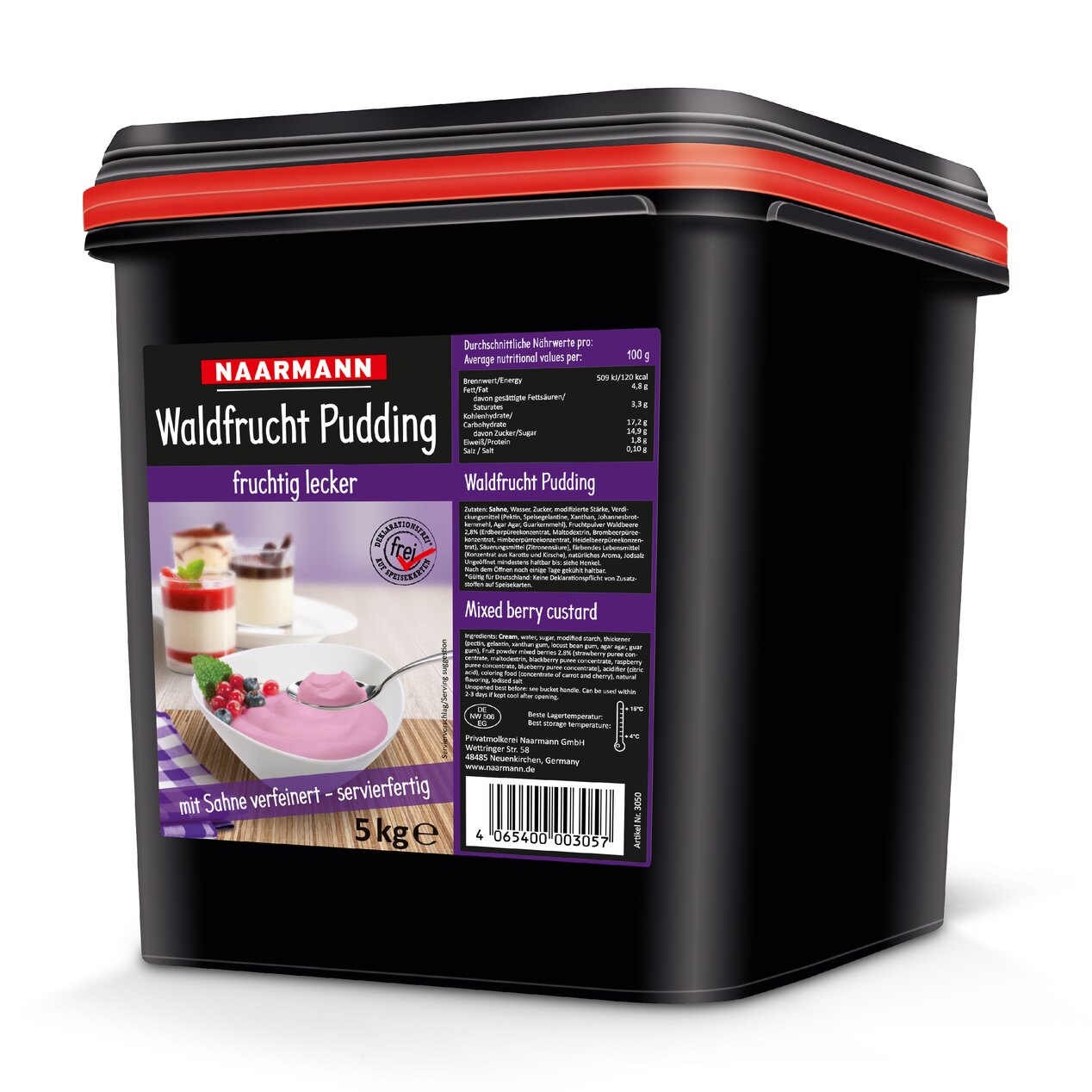 Mixed berry pudding