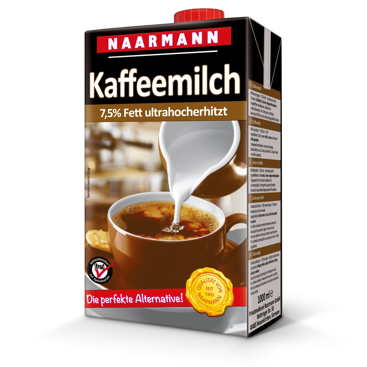 Coffee milk, 7.5% - Naarmann