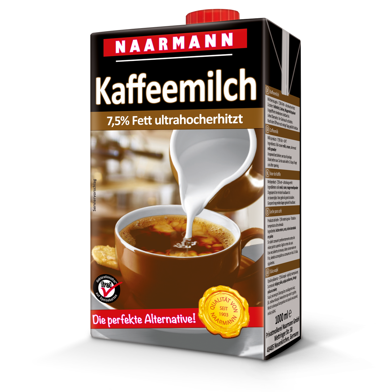 Coffee milk, 7.5% - Naarmann