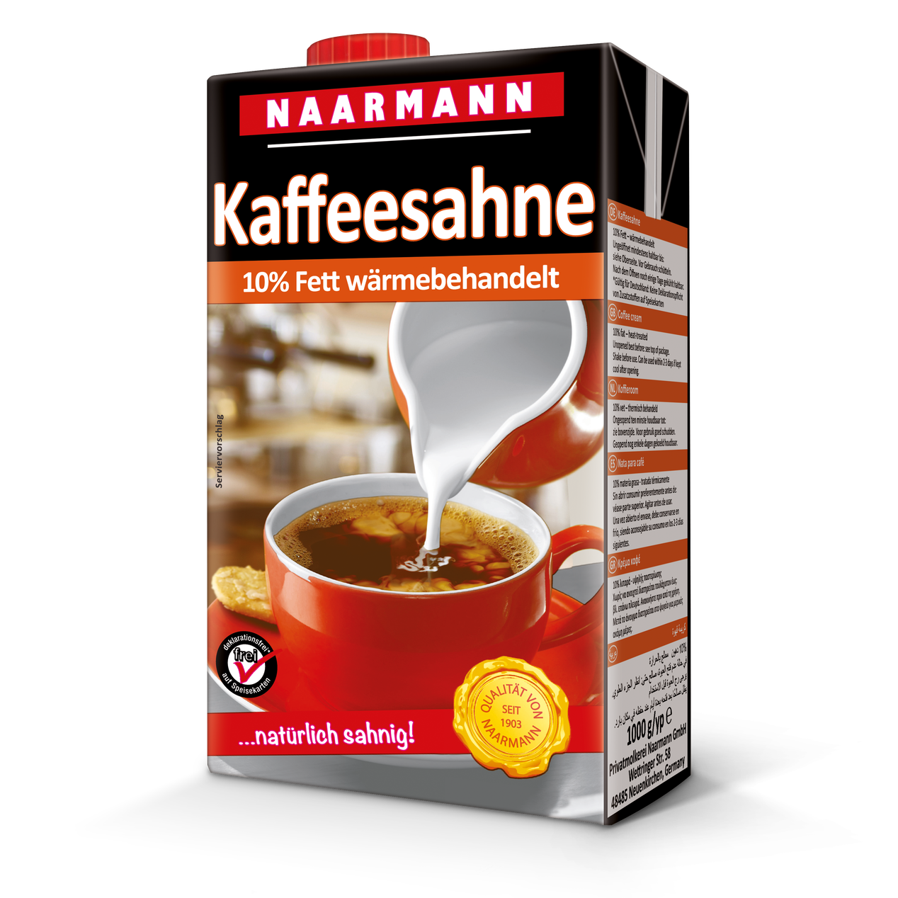 Coffee cream, 10% - Naarmann