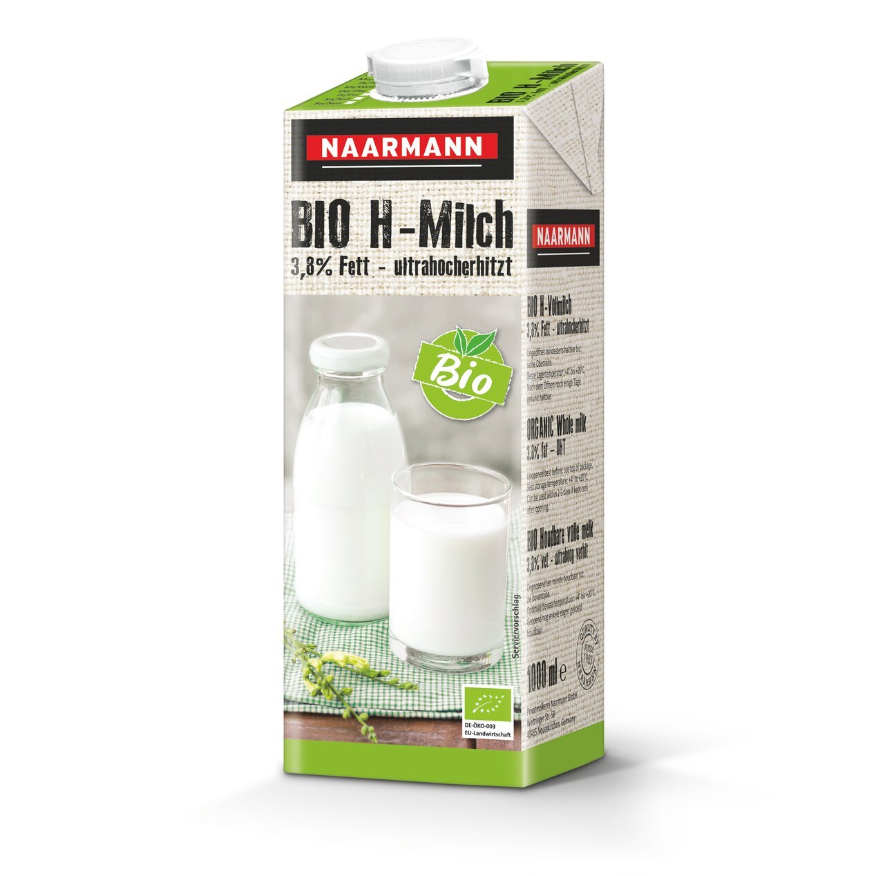 Bio H-Milch 3,8% - Packshot
