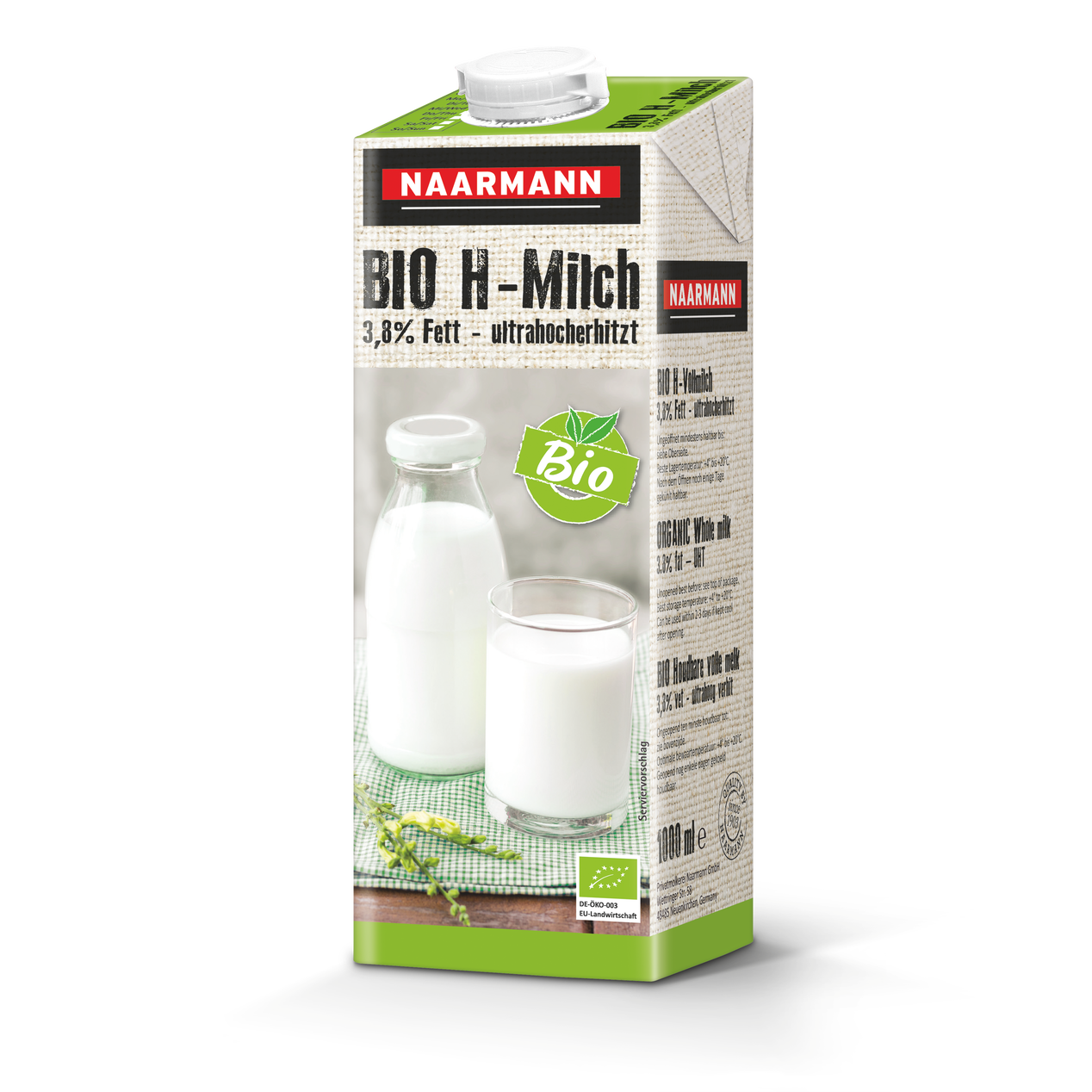 Bio H-Milch 3,8% - Packshot