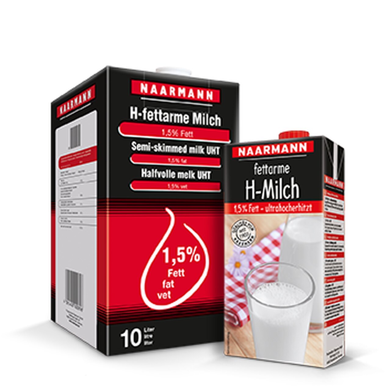 H-Milch 1,5 % - Gebindegrößen