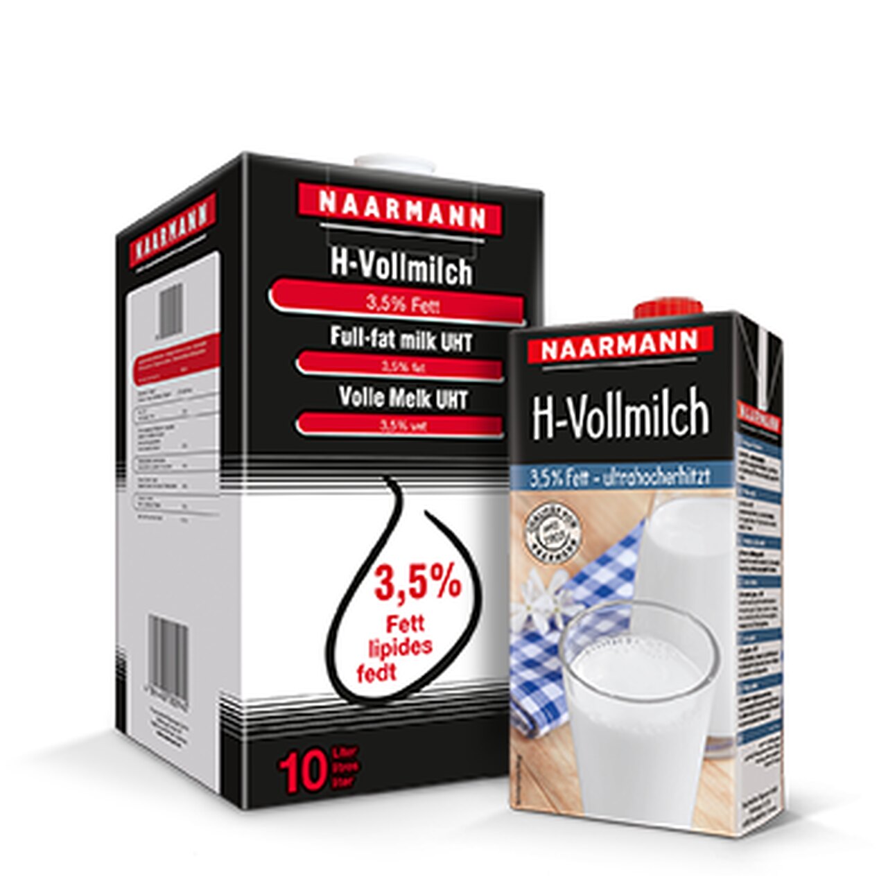 H-Milch 3,5 % - Gebindegrößen