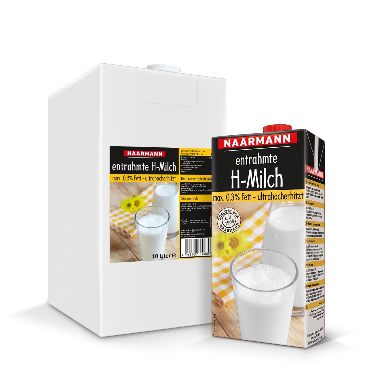 H-Milch 0,3 % - Gebindegrößen