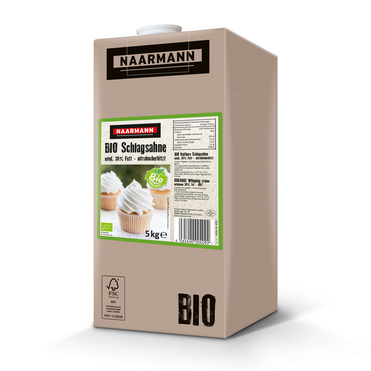 Naarmann's BIO Haltbare Schlagsahne 30% Fett
