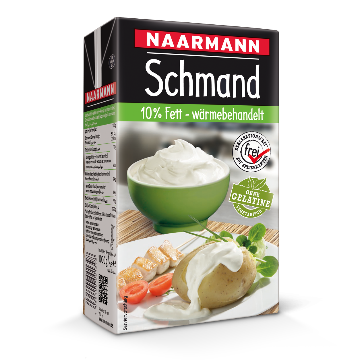 Sour cream, 10% - NAARMANN