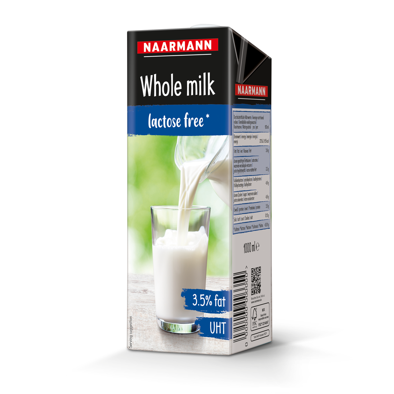 UHT milk 3.5%, lactose-free