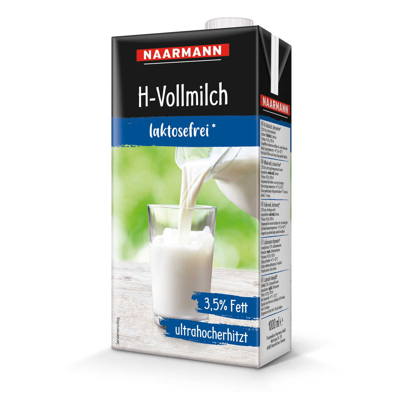 H-Milch 3,5 % laktosefrei - Packshot