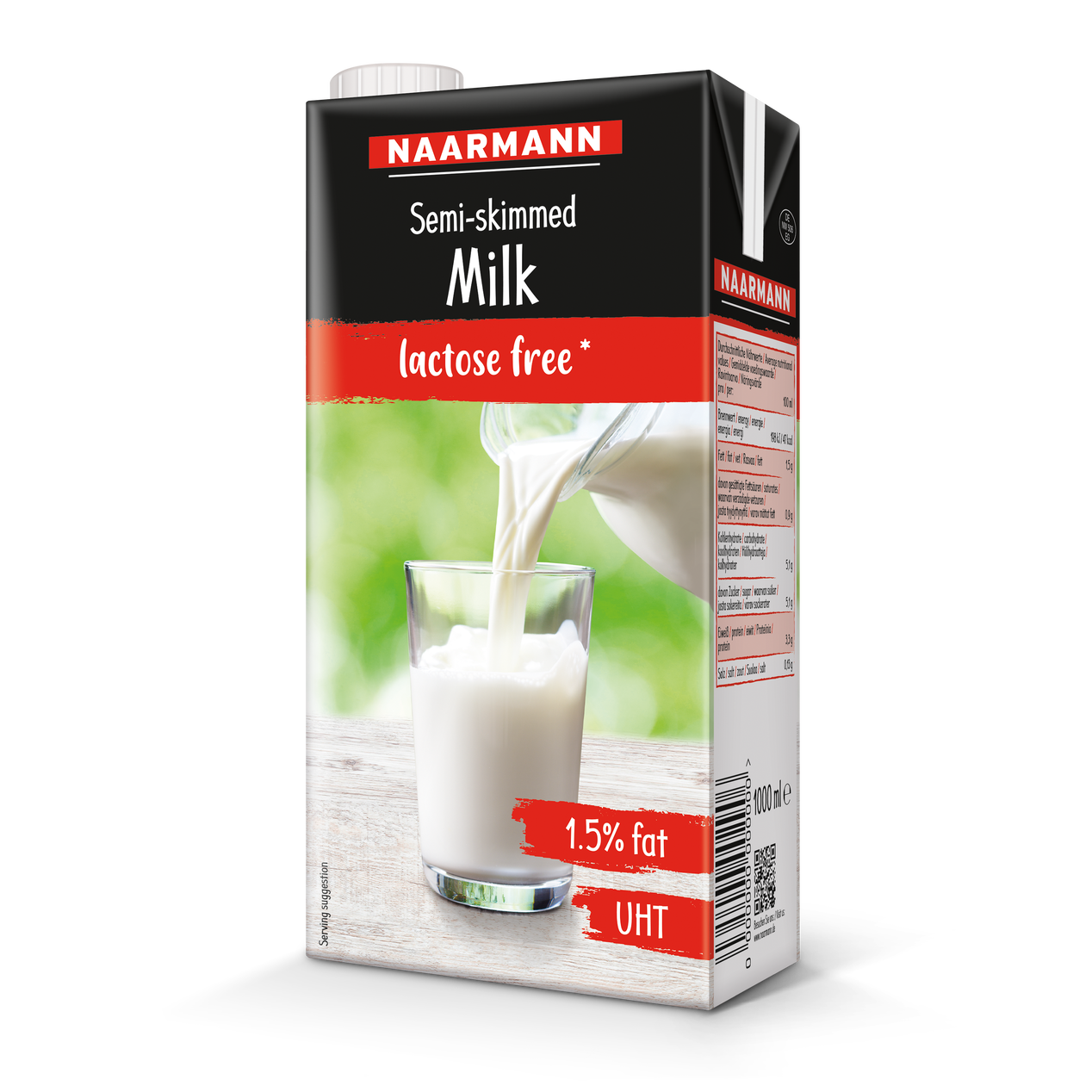 UHT milk 1.5%, lactose-free - Packshot